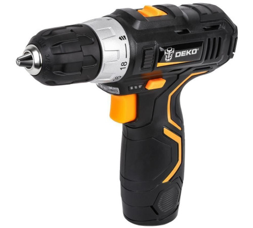 Дрель-шуруповерт Deko GCD12DU3 SET 5 063-4148 с 2-мя АКБ, кейс, набор оснастки