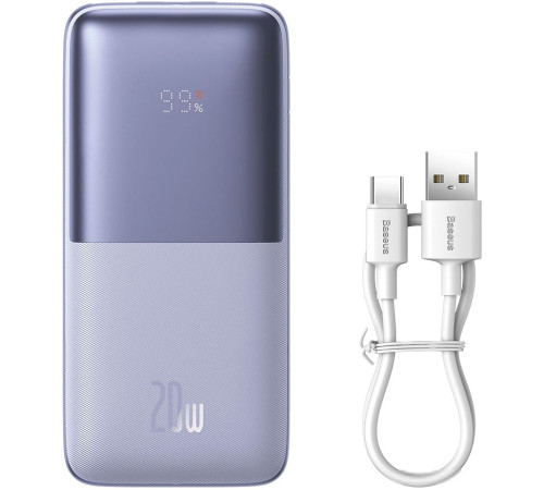 Внешний аккумулятор Baseus Bipow Pro Digital Display Fast Charge 20W Overseas Edition 10000mAh фиолетовый