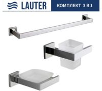 Набор аксессуаров для ванной Lauter 21SH71061 + 21SH71051 + 21SH71011 Chrome, 3 предмета