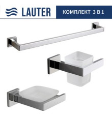 Набор аксессуаров для ванной Lauter 21SH71061 + 21SH71051 + 21SH71011 Chrome, 3 предмета