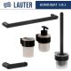 Набор аксессуаров для ванной Lauter 21TS3019 + 21TS3021 + 21TS3013 + 21TS3006 + 21TS3023 Matt Black, 5 предметов