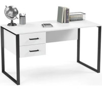 Стол Soma Slava 135x66 белый/черный