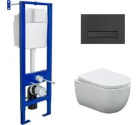 Унитаз подвесной Berges Wasserhaus Ventas + АТОМ Line 410 AT-043306 с сиденьем