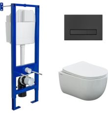 Унитаз подвесной Berges Wasserhaus Ventas + АТОМ Line 410 AT-043306 с сиденьем