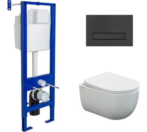 Унитаз подвесной Berges Wasserhaus Ventas + АТОМ Line 410 AT-043306 с сиденьем