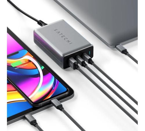 Сетевое зарядное Satechi 100W Type-C PD Compact GAN Charger ST-TC100GM-EU европейская вилка