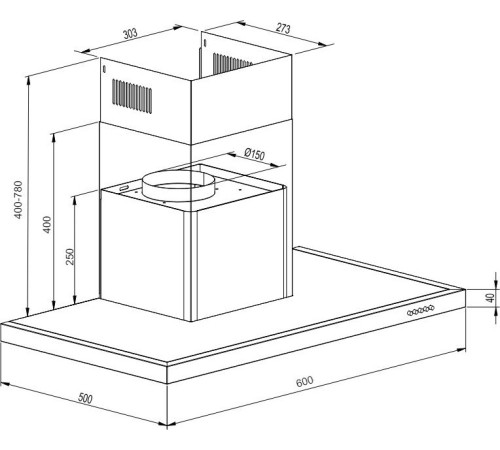 Кухонная вытяжка Schtoff AMG TD 600 Black черный