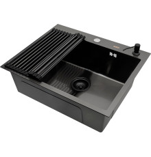Кухонная мойка ARFEKA ECO AR мойка 600*500, роллер-мат, дозатор Black