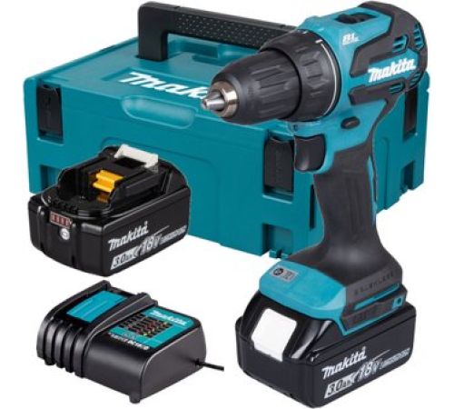 Дрель-шуруповерт Makita DDF490F003 с 2-мя АКБ, кейс