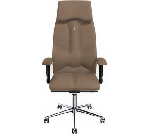 Офисное кресло Kulik System Business азур, карамель с подголовником