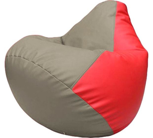 Кресло-мешок Flagman Груша Макси Г2.3-0209 светло-серый/красный