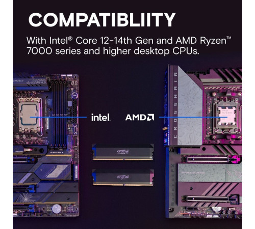 Оперативная память Crucial Pro Overclocking Edition 2x16ГБ DDR5 6000 МГц CP2K16G60C36U5B