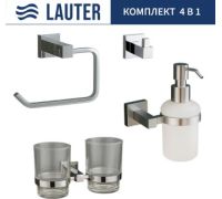 Набор аксессуаров для ванной Lauter 21SH6081 + 21SH6171 + 21SH6091 + 21SH6071 Chrome, 4 предмета