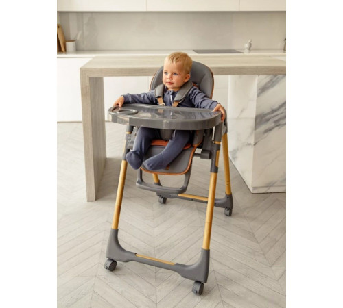 Высокий стульчик Amarobaby Elegant AB23-23EL/11 серый