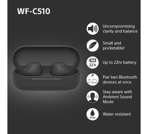 Наушники Sony WF-C510 черный