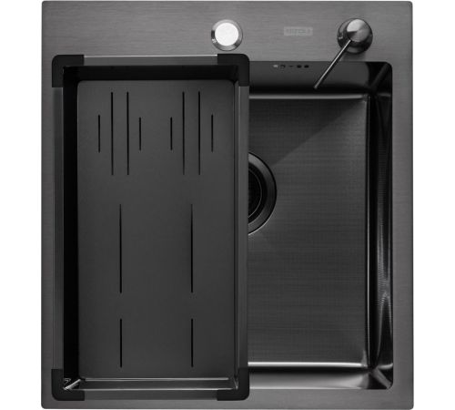 Кухонная мойка ARFEKA Eco AR мойка 450*500, коландер G, дозатор Black Decor Millet