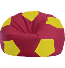Кресло-мешок Flagman Мяч Стандарт М1.1-309 бордовый/желтый