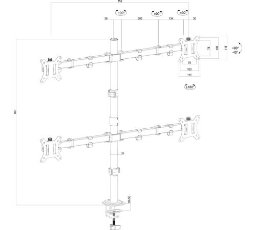 Кронштейн для монитора MasterKron UDT01-C048N
