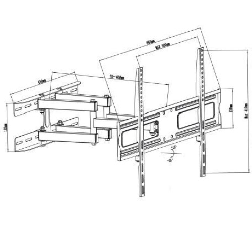 Кронштейн для телевизора Maclean MC-762 черный