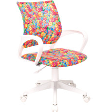 Компьютерное кресло Бюрократ Burokids 1W 1920557 мультиколор алфавит/пластик белый