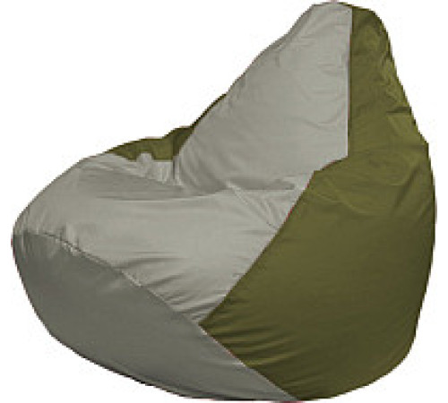 Кресло-мешок Flagman Груша Мини L Г0.1-350 серый/тёмно-оливковый
