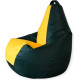 Кресло-мешок Mio Tesoro Груша Kombo XXL GF-130x85-ZZH зеленый/желтый