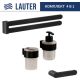 Набор аксессуаров для ванной Lauter 21TS3019 + 21TS3021 + 21TS3013 + 21TS3004 Matt Black, 4 предмета