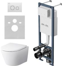 Унитаз подвесной AM.PM ErgoFit Sense FlashClean IS110101.741701 с сиденьем