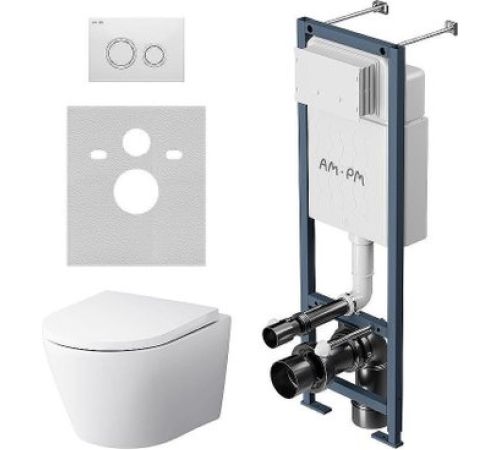 Унитаз подвесной AM.PM ErgoFit Sense FlashClean IS110101.741701 с сиденьем