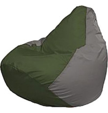 Кресло-мешок Flagman Груша Мега Super Г5.1-53 темно-оливковый/серый