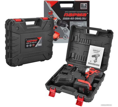 Дрель-шуруповерт Парма ДША-02-2016/2Li 02.021.00015 с 2-мя АКБ, кейс