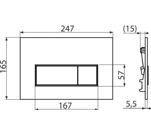 Инсталляция для унитаза Alcaplast AM101/1120 с клавишей смыва Thin M570