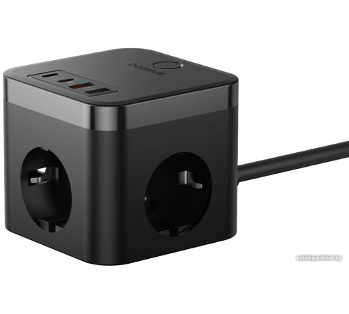 Сетевое зарядное Baseus PowerCombo Cube Power Strip 3AC+2U+2C 30W E00066400117-00