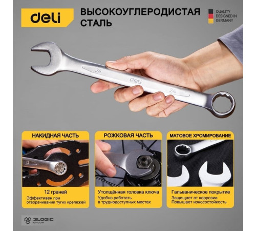 Набор ключей Deli DL130014B 14 предметов