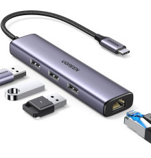 USB-хаб  Ugreen CM475 USB C to Ethernet 60600