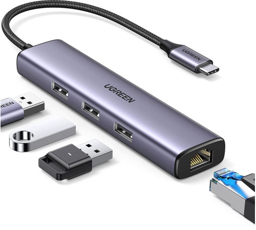 USB-хаб  Ugreen CM475 USB C to Ethernet 60600
