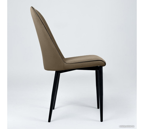 Стул Табурет Софт Бренди 32 коричневый/кант черный/черный каркас