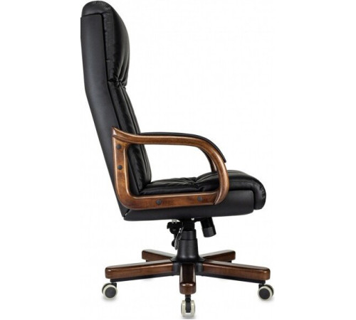 Офисное кресло Бюрократ T-9932Walnut черный, экокожа