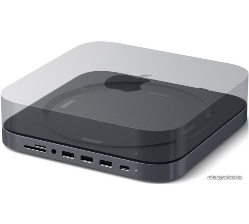 USB-хаб Satechi Aluminum Stand & Hub for Mac Mini ST-ABHFM серый
