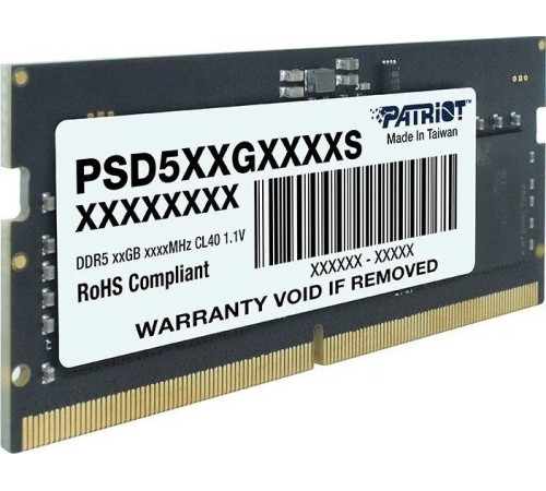 Оперативная память Patriot Signature Line 16ГБ DDR5 SODIMM 5200 МГц PSD516G520081S