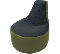 Кресло-мешок Flagman Трон Т1.3-32 черный/оливковый