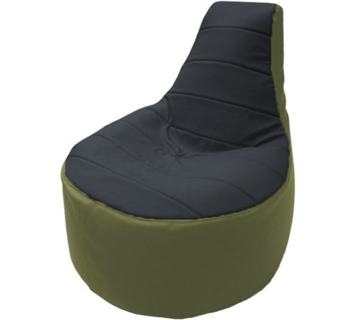 Кресло-мешок Flagman Трон Т1.3-32 черный/оливковый