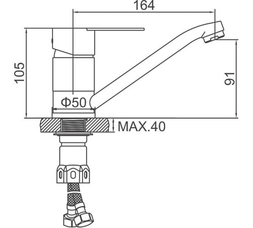 Смеситель Ledeme L74503-2