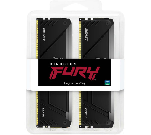 Оперативная память Kingston FURY Beast RGB 2x32ГБ DDR4 2666 МГц KF426C16BB2AK2/64
