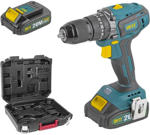 Ударная дрель-шуруповерт FIT 79903 с 2-мя АКБ, кейс