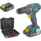 Ударная дрель-шуруповерт FIT 79903 с 2-мя АКБ, кейс