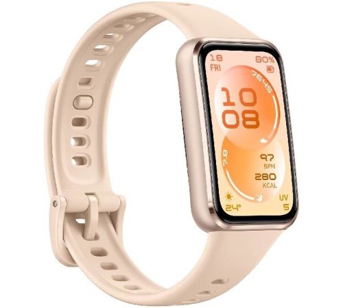 Фитнес-браслет Huawei Band 11 бежевый алюминиевый корпус, с бежевым силиконовым ремешком, международная версия