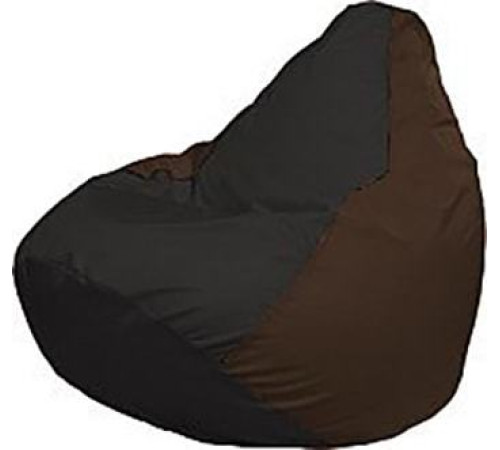 Кресло-мешок Flagman Груша Мини Г0.1-398 чёрный/коричневый