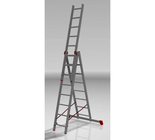 Лестница-стремянка Новая высота NV 323 трёхсекционная профессиональная 3x8 ступеней