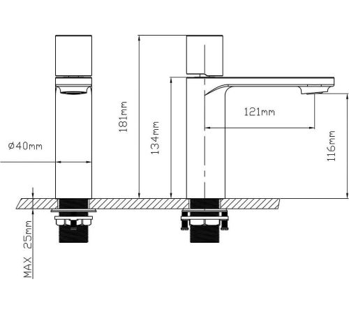 Смеситель Vincea VBF-4V3GM